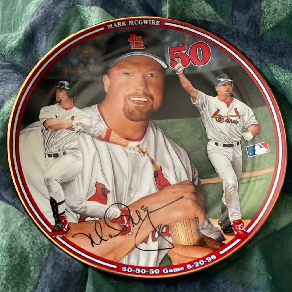 Mark McGwire 50-50-50 Game 8-20-98 Home Run Hero MLB Collector Plate LTD Edition